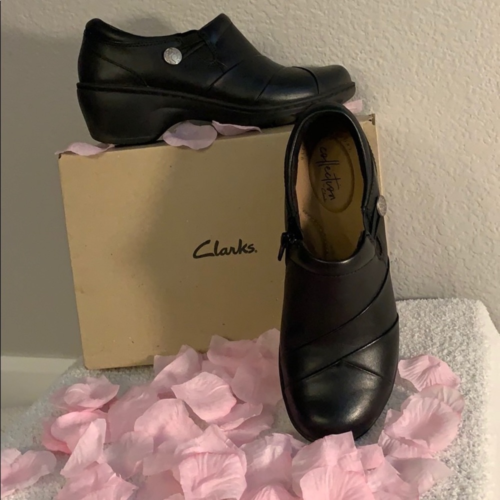 CLARKS BRAND NEW IN BOX SIZE 6 BLACK CHANNING ANN